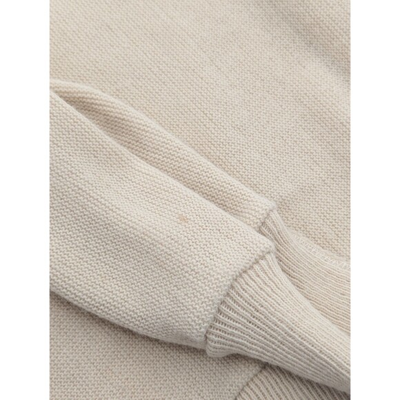 Izod Preppy Collegiate Cream Button Up Logo Vintage Cardigan Sweater Size Large - Picture 7 of 8